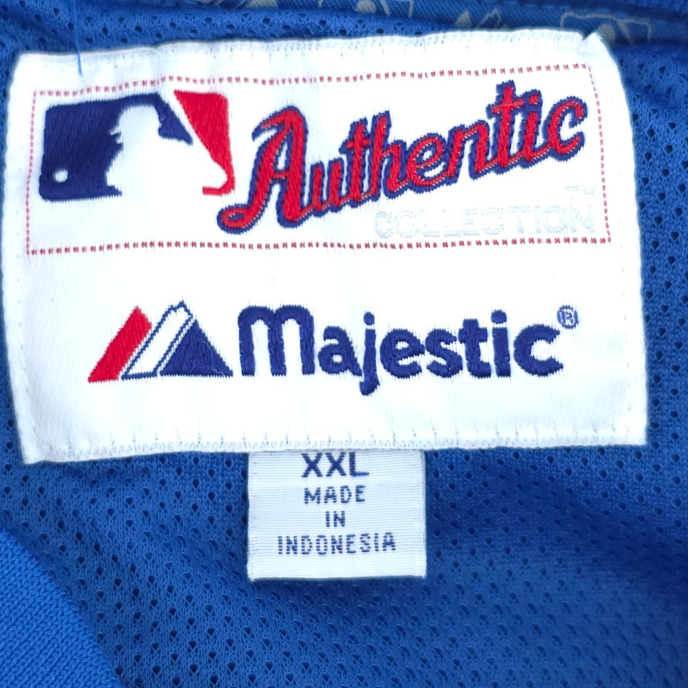 VTG Majestic Chicago Cubs MLB Authentic Collection Dugout Pullover Jacket XXL‎ - Picture 3 of 12